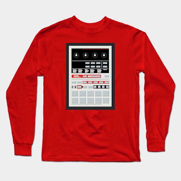 Iconic Beat Machine Series #3  (No Text) Long Sleeve T-Shirt by Steve "SF" Traxx